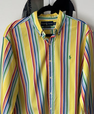 Vintage Ralph Lauren Men s Striped Button Down Shirt 15 1/2 Size M