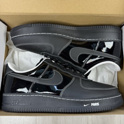 Nike Air Force Low City Pack Paris Patent Black Size UK9 US10