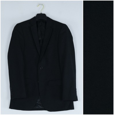 Mens Black Sport Coat 34R US Size DRESSMANN Blazer Jacket