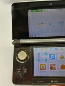 NINTENDO 3DS COSMO BLACK CTR-001: TESTED / WORKING With Case And Charger
