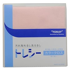 TORAY Trecy Ultra-Fine Fiber Cleaning Cloth, 30 x 30 cm Plain Coral Pink