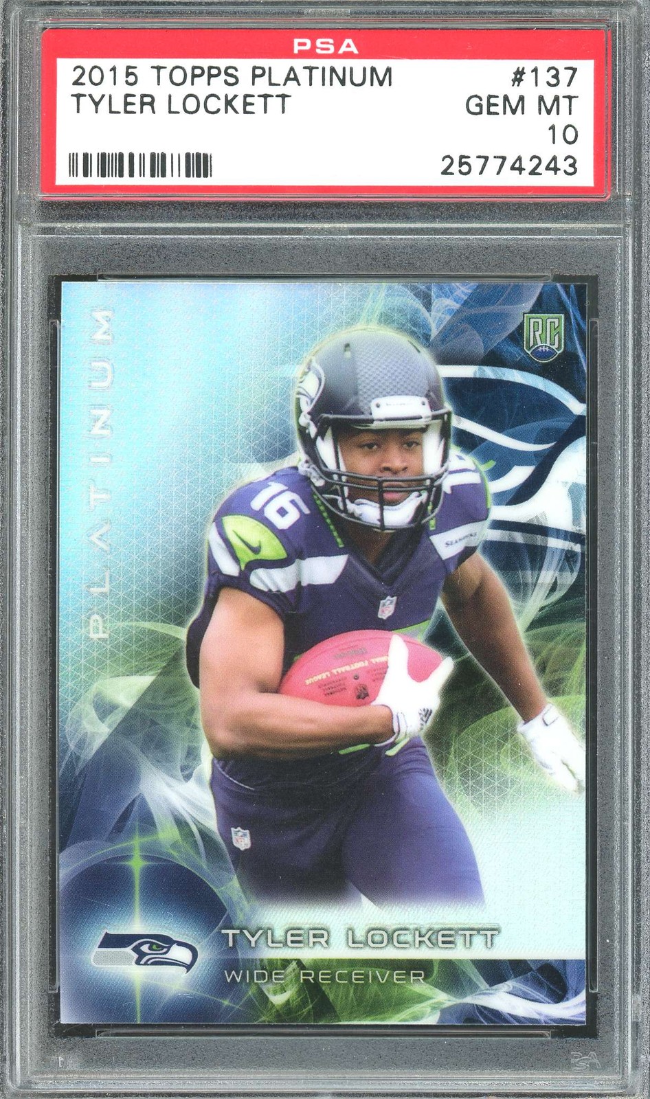 2015 Topps Platinum #137 Tyler Lockett ROOKIE PSA 10