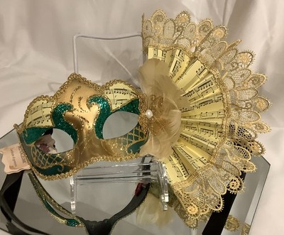 Genuine VENETIAN CARNIVAL MASK Made in Venice Italy - Mint