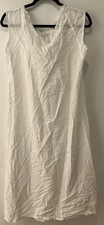 Victorian Classics Nightgown Sleeveless White Cotton Size L