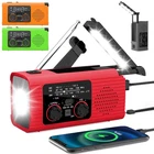 Emergency Radio 4000mAh Solar Hand Crank AM FM NOAA Portable Weather Radio Light