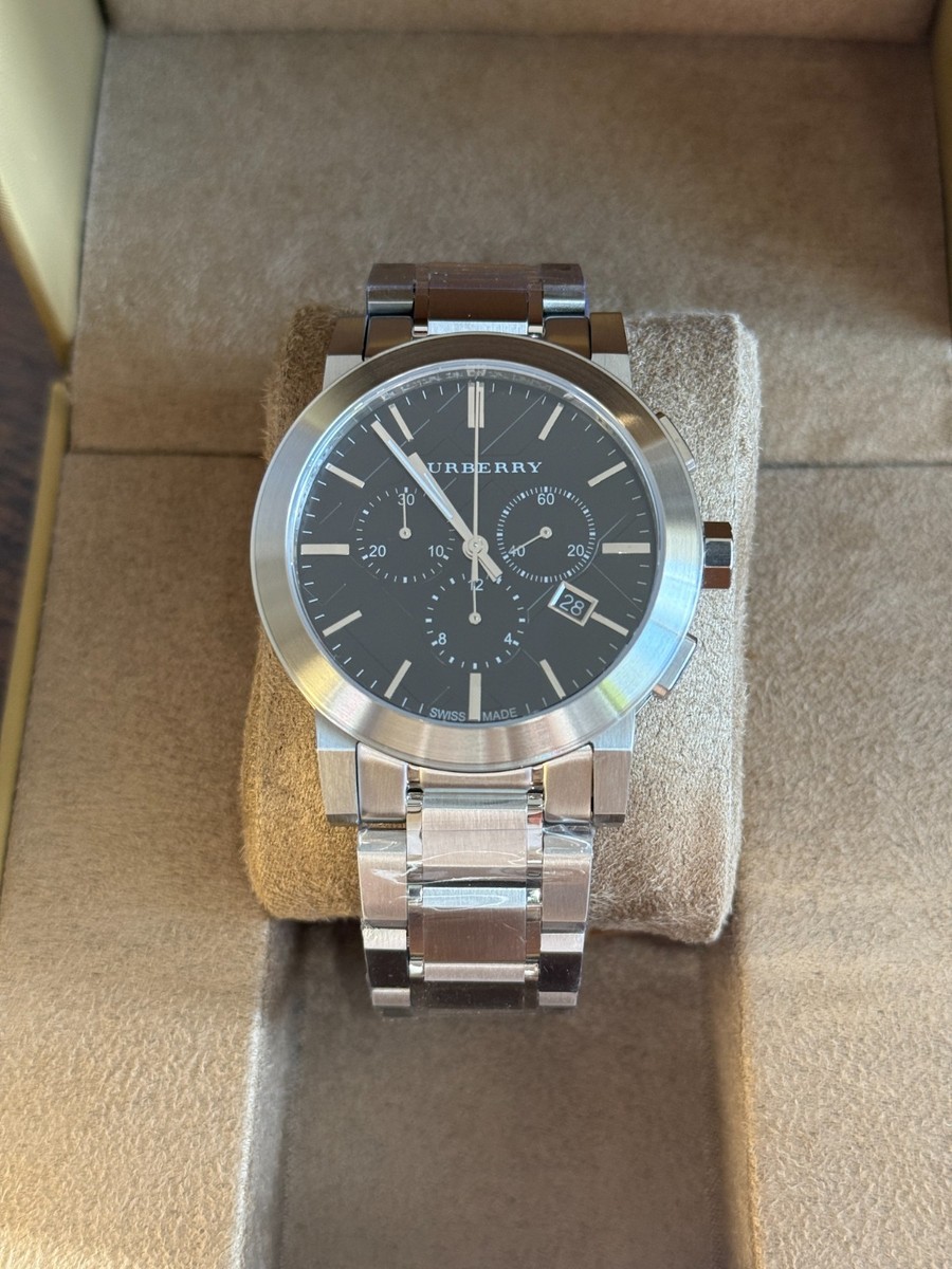 Burberry The City BU9351 Chronograph Men's Wristwatch - SIlver for