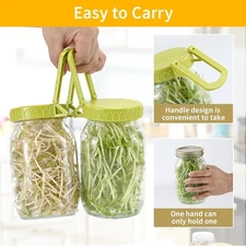 Durable Lightweight Food-Grade Easy-To-Clean Sturdy Sprouting Jar Lid with Stand