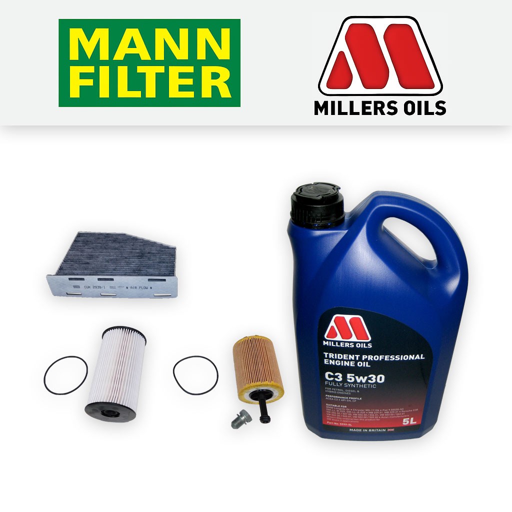 Audi A3 8P 2.0 TDI 2005-2010 Service Kit - Oil Fuel Cabin Filters UFI + C3 Oil