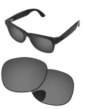Black Chrome Polarized Replacement Lenses For-Ray-Ban Meta Wayfarer RW4012-53mm