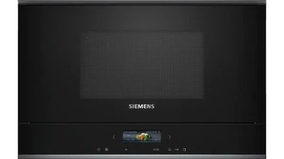 Siemens iQ700 BF722L1B1 Micro-ondes Encastré Solo 21 L 900 W Noir TFT - Photo 1/4