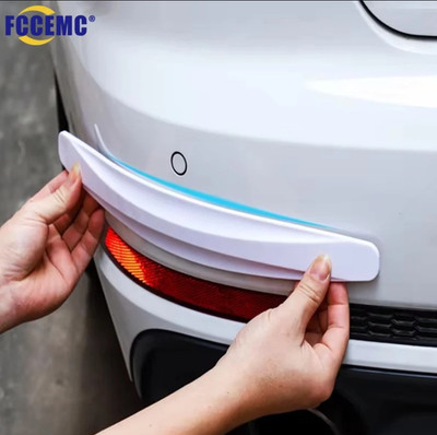 2pcs Car Bumper Protector Strips Corner Guard Anti-Collision Scratch Protectors