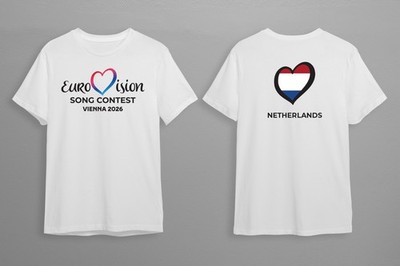 [PICK YOUR COUNTRY] Unisex Eurovision Song Contest Vienna 2026 [WHITE] T-Shirt