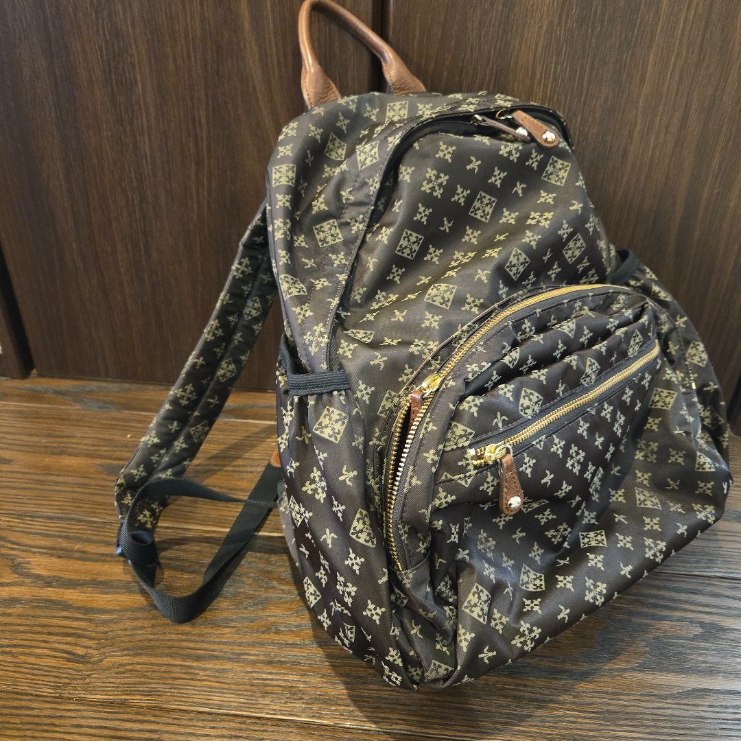 Russet Monogram Pattern Backpack - image 1