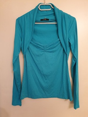 Damen-Shirt, Melrose, Gr. 38, türkis, neu