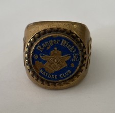 Vintage 1972 Ranger Rick Child  s Ring National Wildlife Federation Adjustable