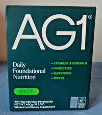 AG1 Original Formula Greens Powder Supplement 40 Packs of 12g Packs, Exp. 05/26