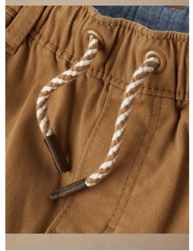 Calça jogger masculina cargo chifre marrom tamanho 7 - Imagem 3 de 4