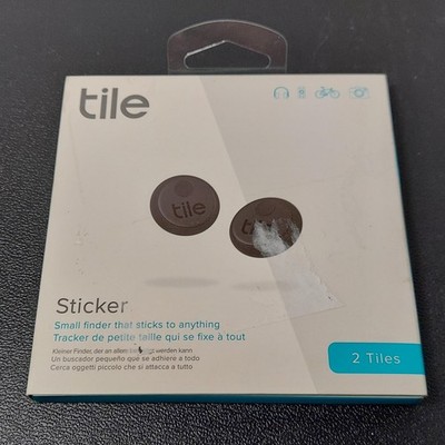Tile Sticker Bluetooth Tracker 2 Pack Black Waterproof Finder RE-25002 T2001
