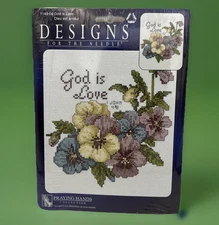 Janlynn Designs for the Needle Kit # 114908 "God is Love" Cross Stitch Kit