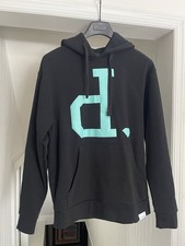 Diamond Supply Hoody Black aqua Logo pullover Men  s hoodie sweatshirt LARGE