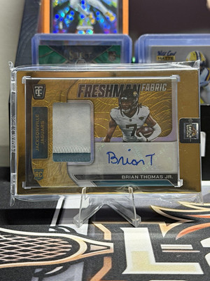 Brian Thomas Jr Jaguars 2024 Panini Totally Certified RC Auto Gold MEM /10