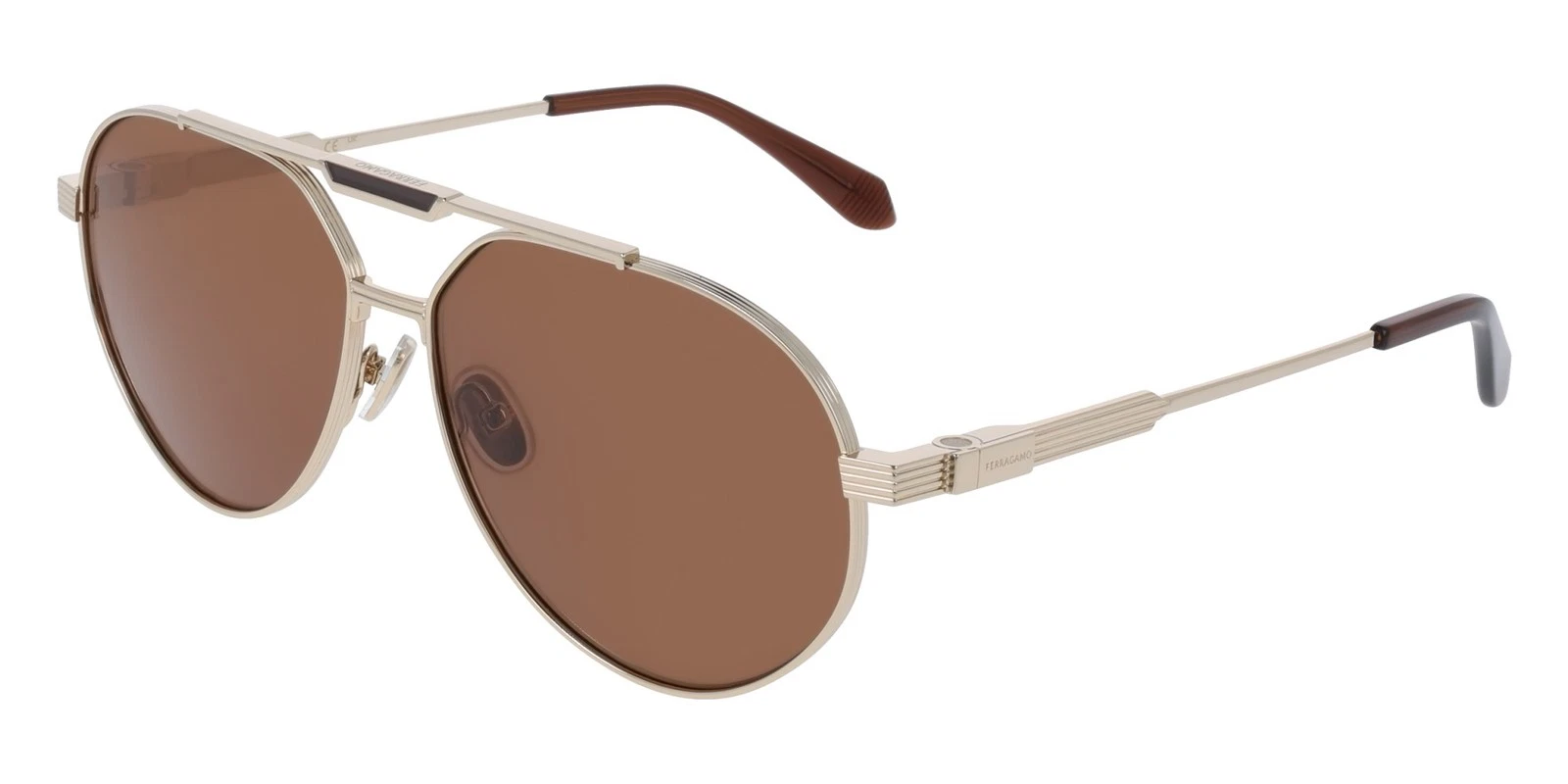 Ferragamo — Ferragamo SF327S Shiny Gold 62/14/145 Men's Sunglasses