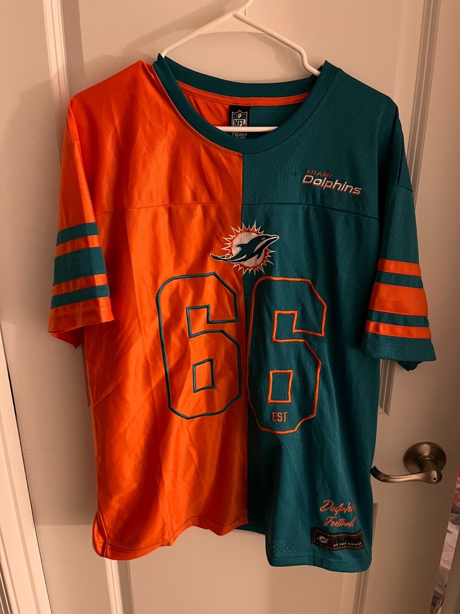 NEW Miami Dolphins Jersey EST 66 NFL Contrast Orange Green