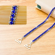 1 Pair Bra Shoulder Strap Replacement Shiny Rhinestone Beaded Metal Clasp Beach
