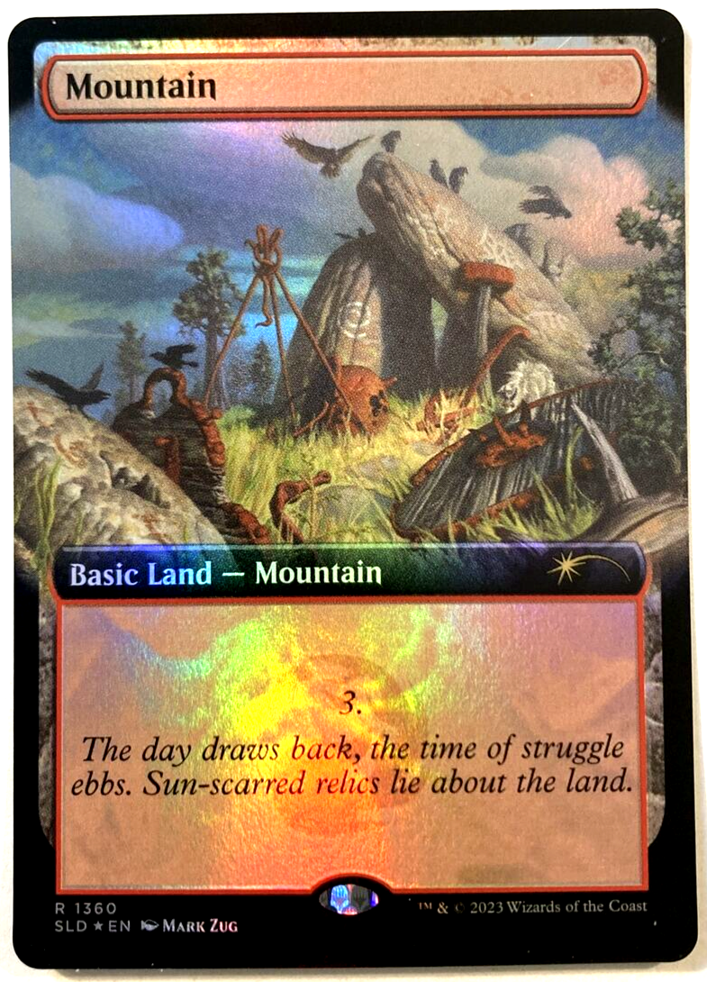 MTG Mountain EXTENDED ART FOIL Secret Lair Drop 1360 NM | eBay