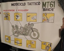 Bianchi MT61 1961  Motocicletta Collezione POSTER ORIGINALE DELL'EPOCA