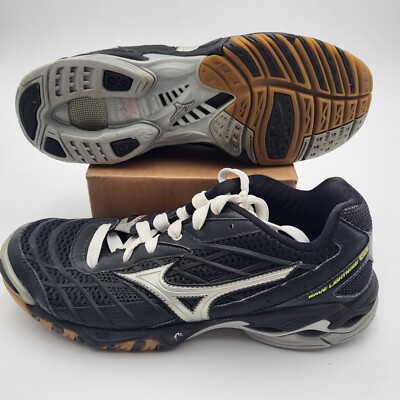 Mizuno Wave Lightning RX Womens 9.5 Black Volleyball Shoes Dynamotion Fit