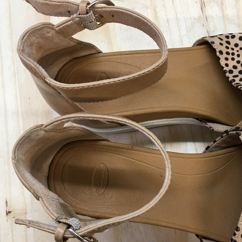 Dr Scholls Sandals Womens 7.5 M Show Off Ankle Straps Brown Faux Leather Casual - Picture 6 of 16