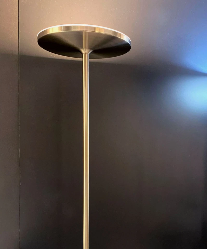 Ikea ISJAKT LED Iluminador de Piso/Lámpara de Lectura, Regulable/Niquelado 71" - NUEVO Foto 4 de 4