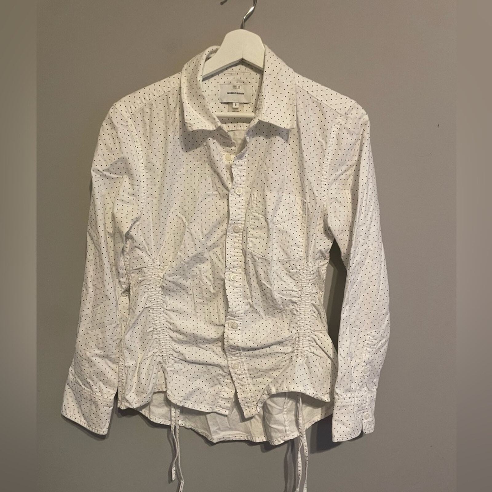 Current Elliott Polka Dot button down Top Size 2 - image 2