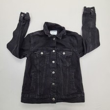 Old Navy Jacket Teens Extra Small Black Denim Stylish Coat Girls Youth Kids