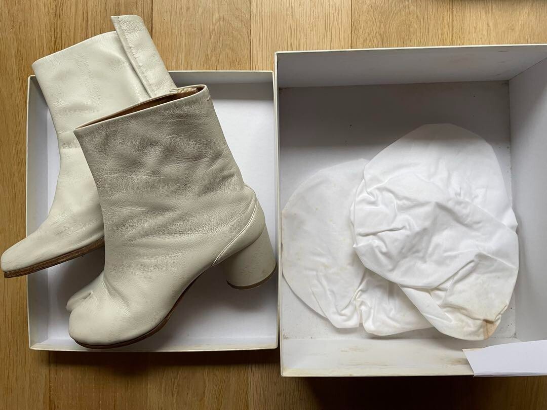 MAISON MARGIELA Tabi Boots Size 38 Genuine Leather Women's | eBay