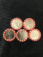 2022-D Maya Angleou Quarter Rolls BU Lot of 5. Heads/Tails.  Free Shipping!