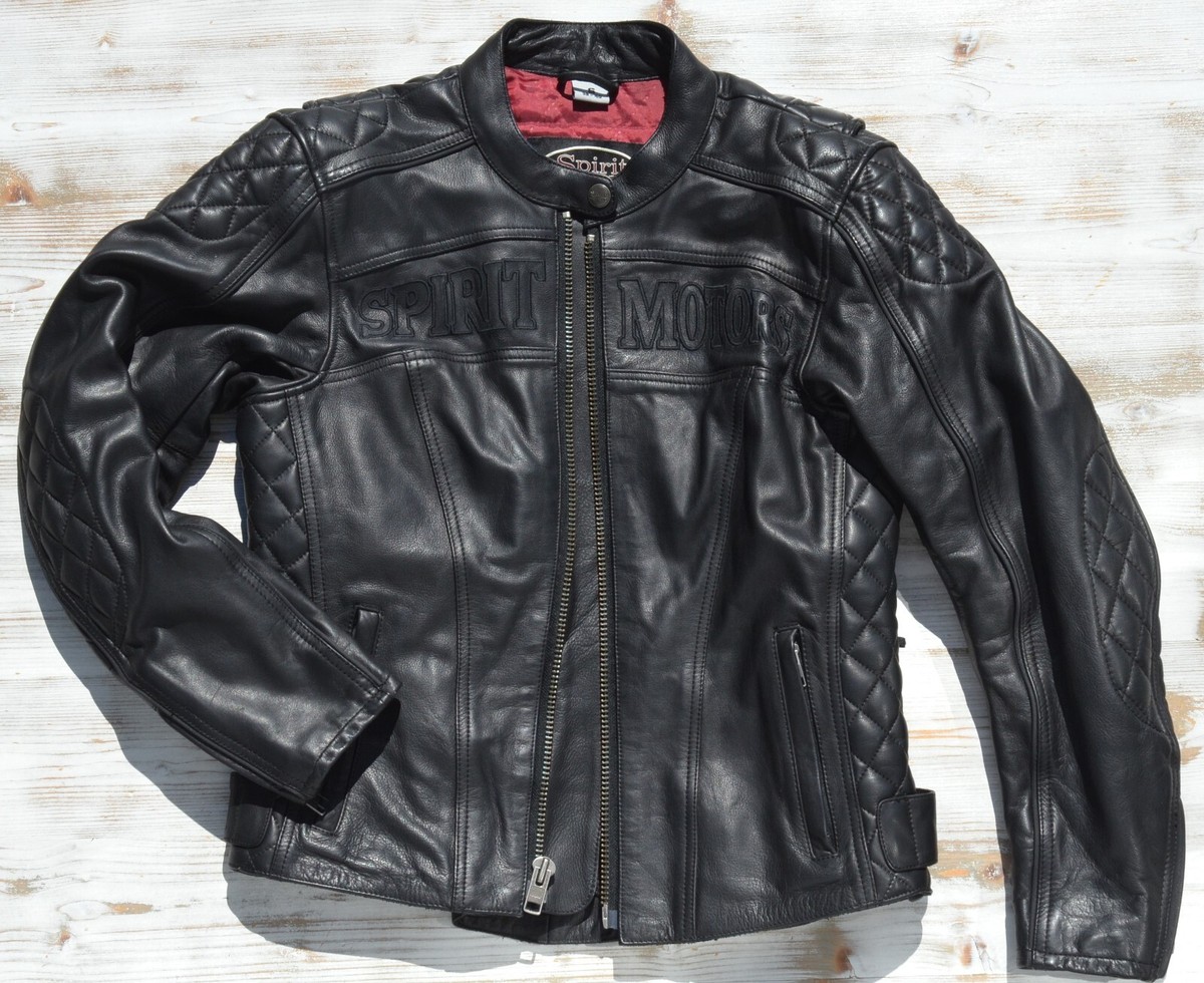 SPIRIT MOTORS MOTORRADJACKE MOTORRAD LEDERJACKE CAFE RACER RETRO S 38  40