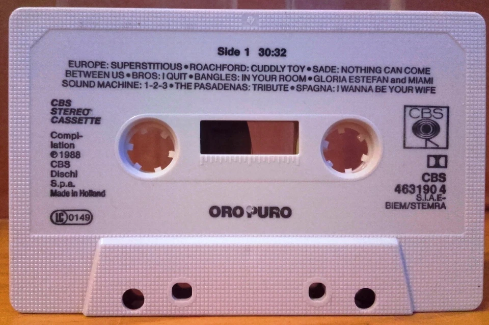 MC ORO PURO compilation CBS – 463190 4 Holland 1988 Grey Lable Cassette RARA - Immagine 4 di 4