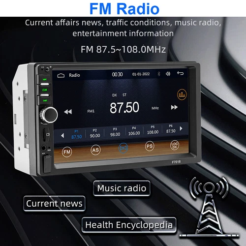 Double Din Apple Carplay Android Auto Car Stereo Radio Bluetooth 7" Touch Screen - Picture 7 of 11