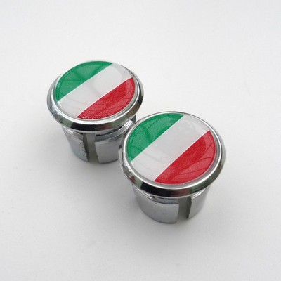Vintage Style Belgium Flag Racing Bar Plugs – Set Of 2 End Caps