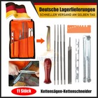 11Pcs Kettensägen-Schärffeile Holzfeilen-Set Kettenschärfen-Sägefeilen-Werkzeug