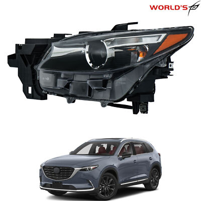 Driver For 2016-2023 Mazda CX9 CX-9 LED&Halogen Headlight Black w/o AFS Model