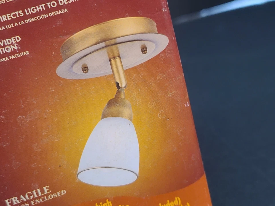 NUEVO EN CAJA Portafolio 1 Punto de Luz Montaje en Superficie de Techo Acabado Latón Antiguo Foto 2 de 4