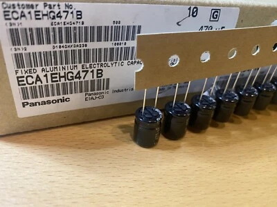 LOT 5X Condensateur chimique Radial 470uF 470µF 25V 105°C PANASONIC
