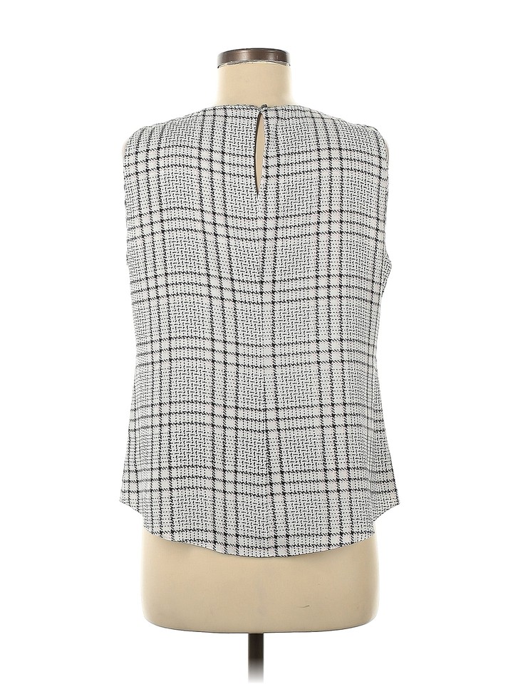 White House Black Market Women Gray Sleeveless Blouse 8 eBay