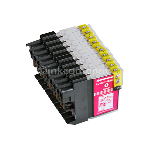 Lot De Cartouches D'encre Compatibles Brother DCP145C, DCP165C, Etc. - 8+12 (noir + Couleurs) - Neuf