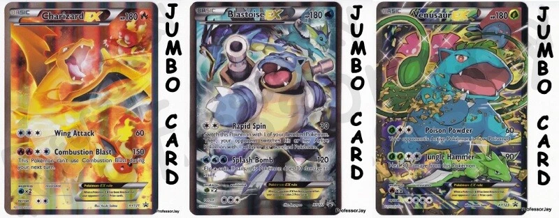 Pokémon Cards CHARIZARD XY121 BLASTIOSE XY122 VENUSAUR XY123 PIKACHU XY124 - Image 3 of 4