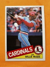 1985 Topps #757 Willie McGee. Set break Mint-Gem
