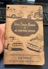 Original Kd 253 Valve Service Manual For All Ford Flathead V8 Motors - Tools